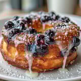 Lemon Blueberry Sourdough Donuts