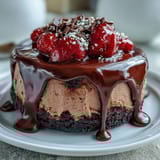 No-bake chocolate strawberry cheesecake cups with rich ganache and fresh berries in elegant glass cups.