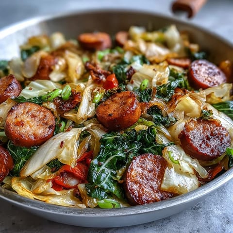 Smothered Cabbage With Sausage Skillet