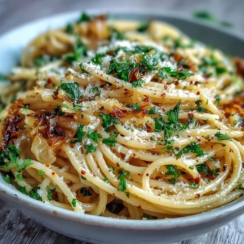 Heaping bowl of Cabbage Pasta With Garlic and Parmesan, served steaming hot alongside a glass of white wine.