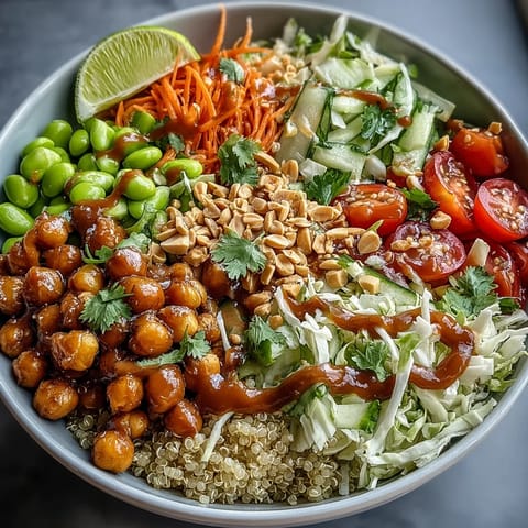 Peanut Chickpea Protein Bowl