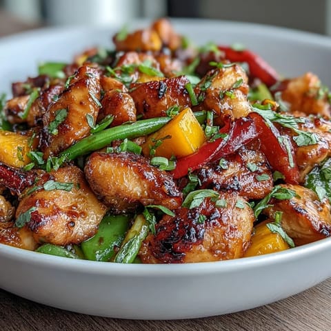 Mango Turmeric Chicken Stir-Fry