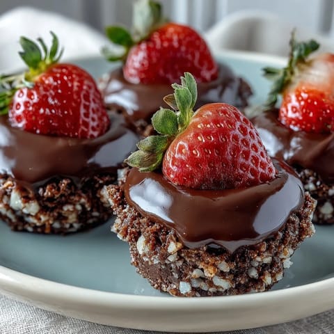 Silky dark chocolate cups with juicy strawberries, a hint of orange zest, and crunchy pistachio clusters for a Middle Eastern-inspired treat.  