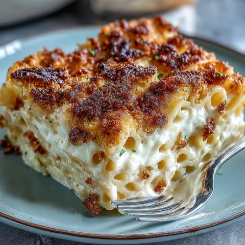1. A bubbling casserole of soul food baked mac and cheese with a golden, crunchy panko topping, perfect for family dinners.  