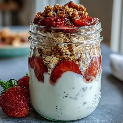 Strawberry Oats Chia Granola