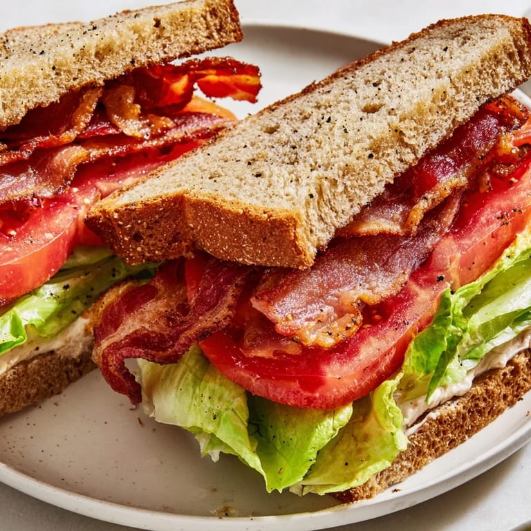 A perfectly-made BLT Sandwich bursting with fresh flavors, ideal for a quick lunch.