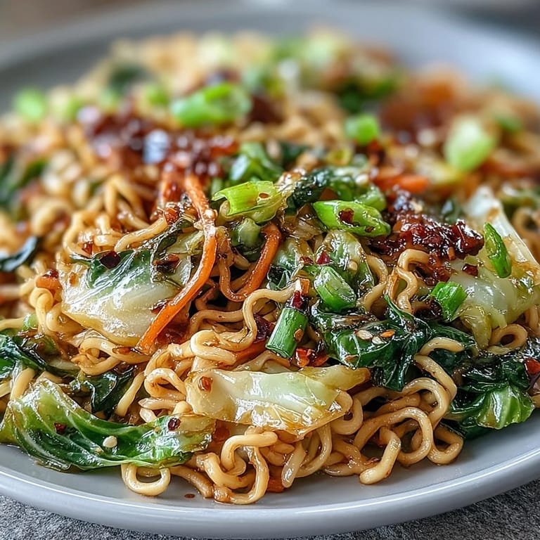 Stir-frying scallion whites, garlic, and ginger before combining with noodles and a glistening sauce.