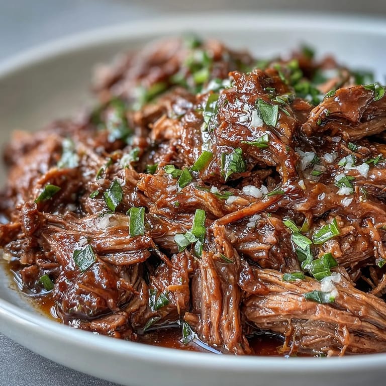 Serving Slow Cooker Mississippi-Style Ranch Beef on a toasted sandwich roll with melted provolone, ready for a hearty meal.