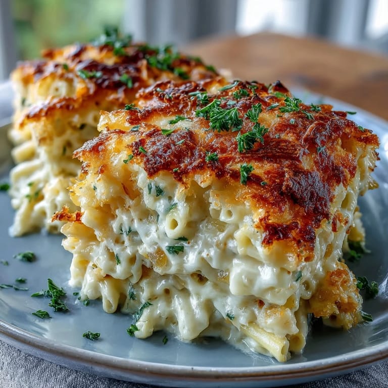 2. Rich, creamy macaroni and cheese baked to perfection, crowned with a crispy cheddar-Parmesan breadcrumb crust.  