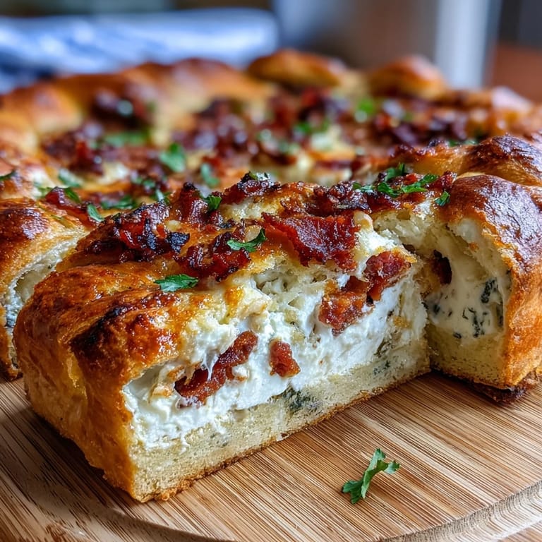 Rich ricotta and salami Easter pie with golden lattice crust, perfect for brunch.