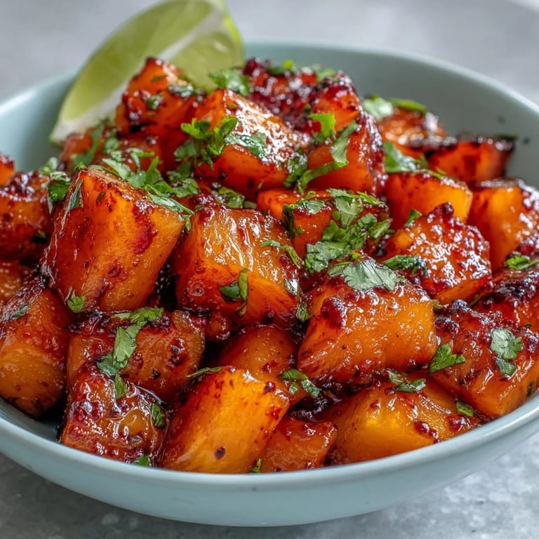 Colorful fruit cups bursting with sweet mango, tangy lime, and mild chili heat, served chilled for a refreshing treat.