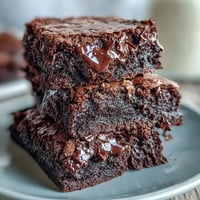 Fudgy sourdough discard brownies swirled with creamy peanut butter, baked to perfection in a square pan.