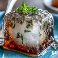Refreshing lychee agar jelly cubes shimmering in bright, zesty yuzu water.